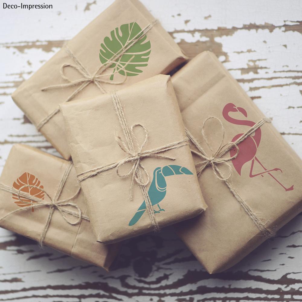 Pochoirs "Tropical" (Ananas + Flamingo) - Rayher - 20,32 x 20,32 cm - Set 2 pochoirs