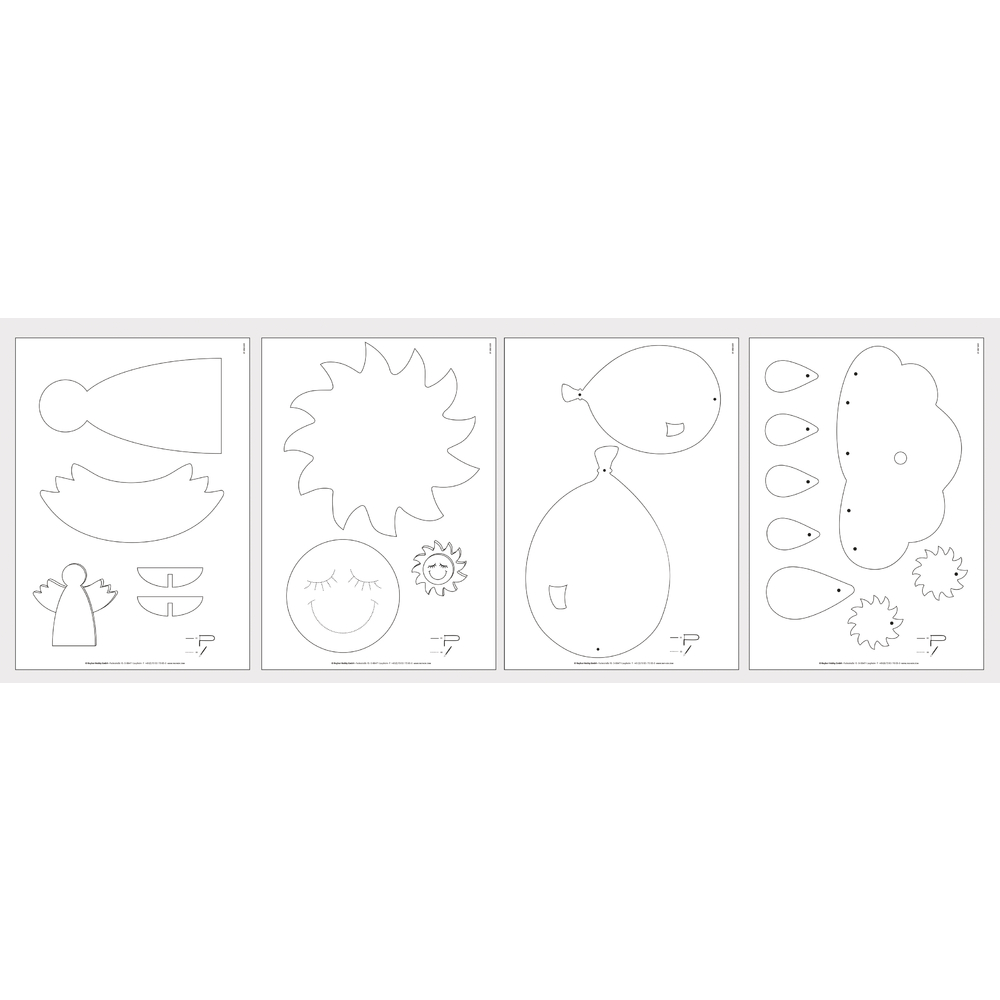 Panneaux de contreplaqué avec modèles "Déco jardin" - Rayher - 210 x 297 mm - Nature - Set 4 pièces (copie)