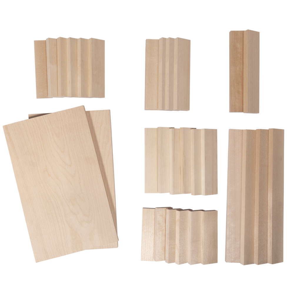 Kit Blocs + plaques en bois 30 pièces