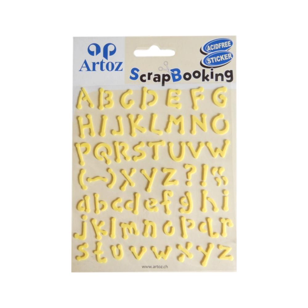Alphabet autocollant jaune