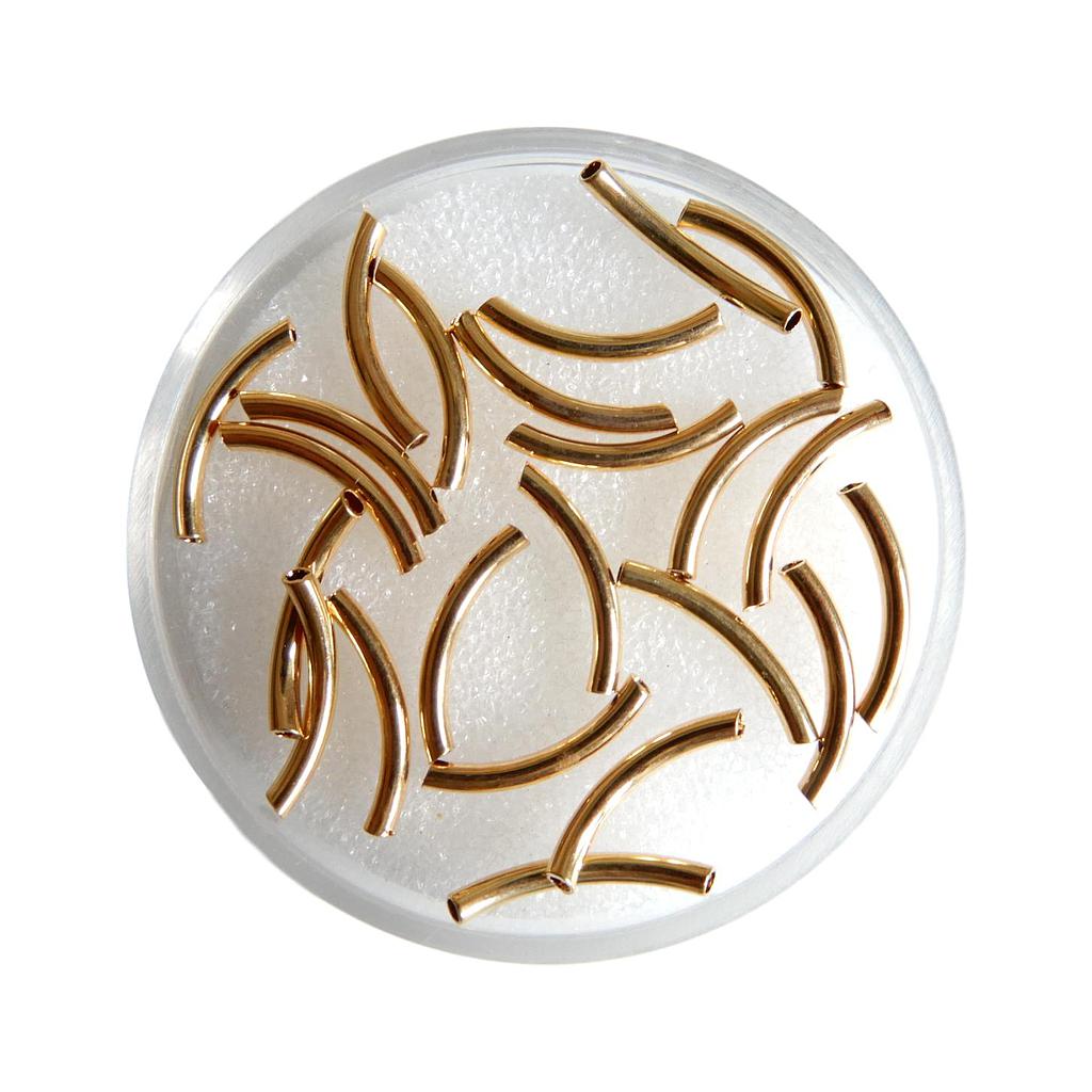 Tube courbe 12 mm Or