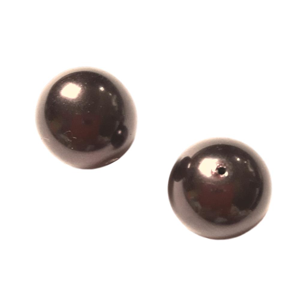 Boule 16 mm Prune métallisé