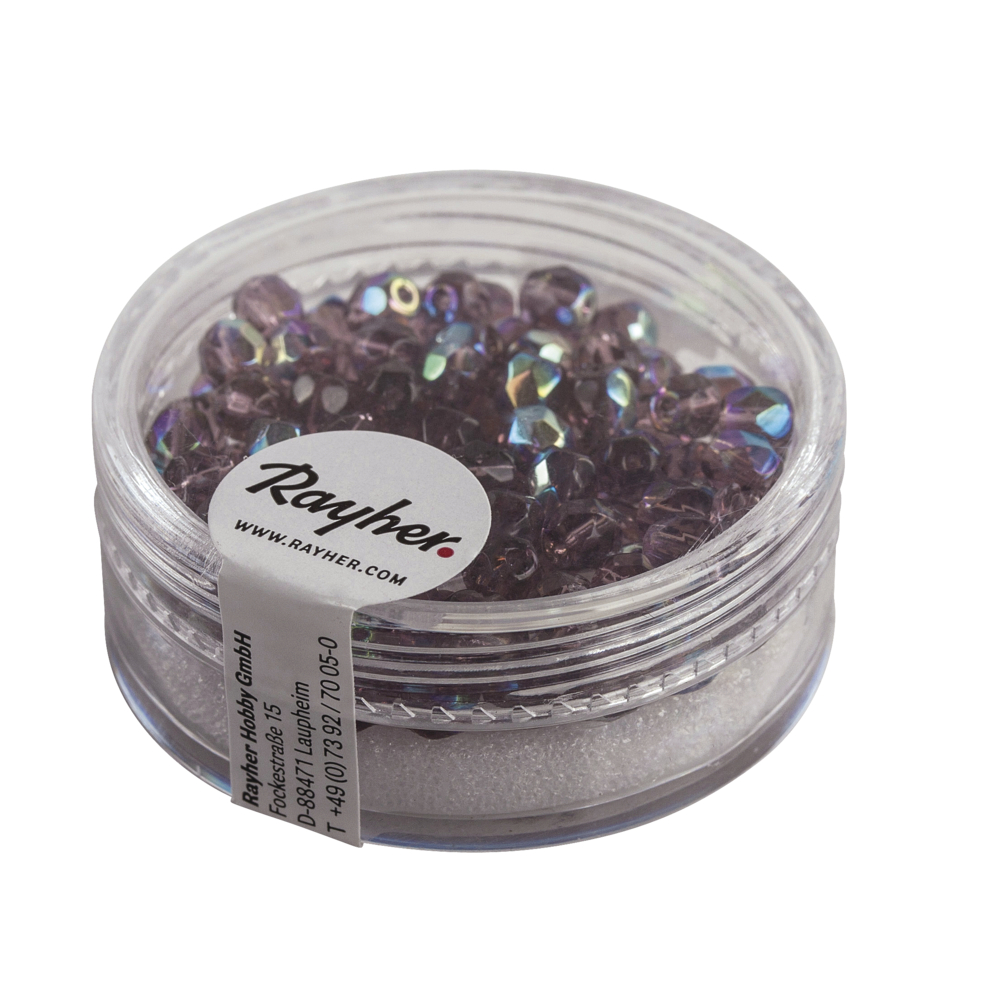 Perle facettée 4 mm Améthyste