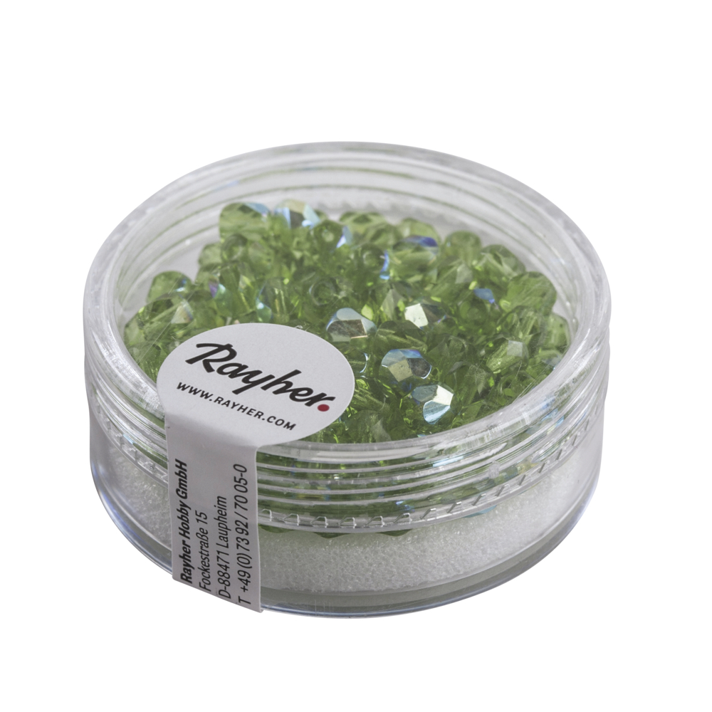 Perle facettée 4 mm Emeraude