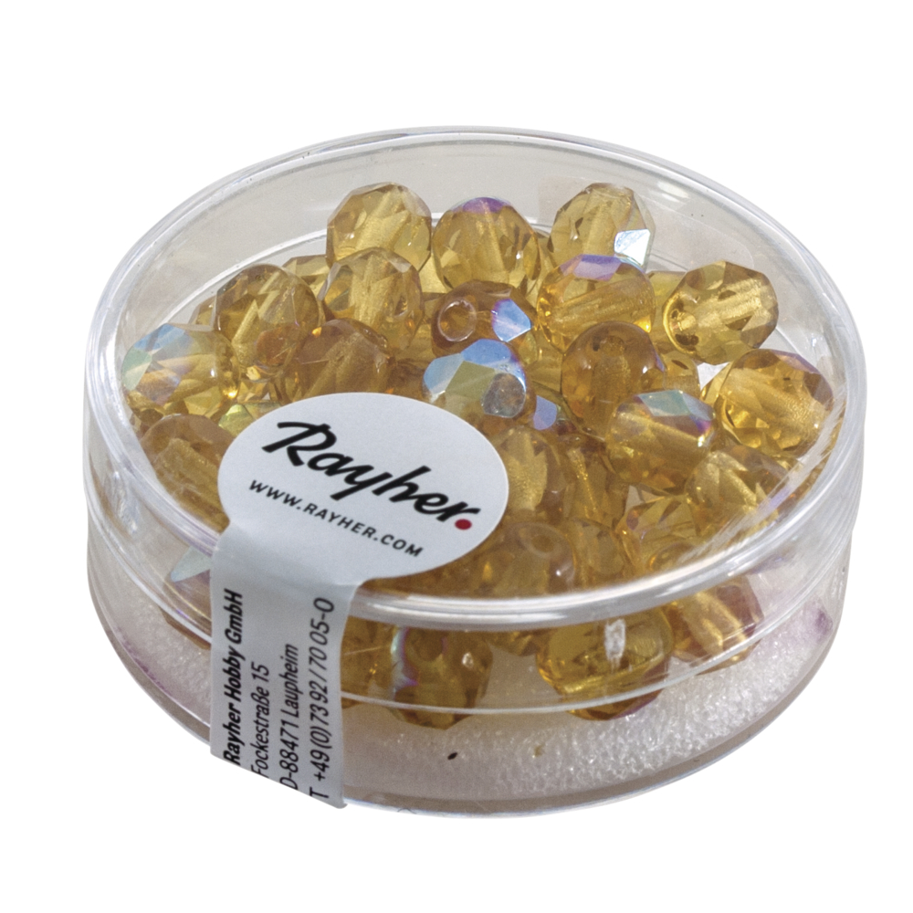 Perle facettée 6 mm Topaze