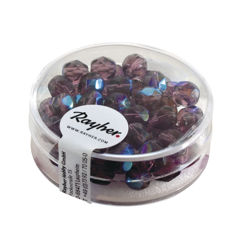 Perle facettée 6 mm Améthyste