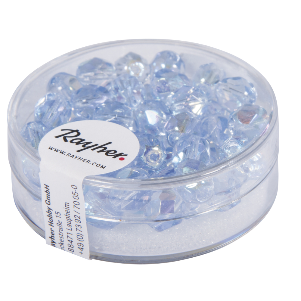 Perle facettée 6 mm Aigue-marine