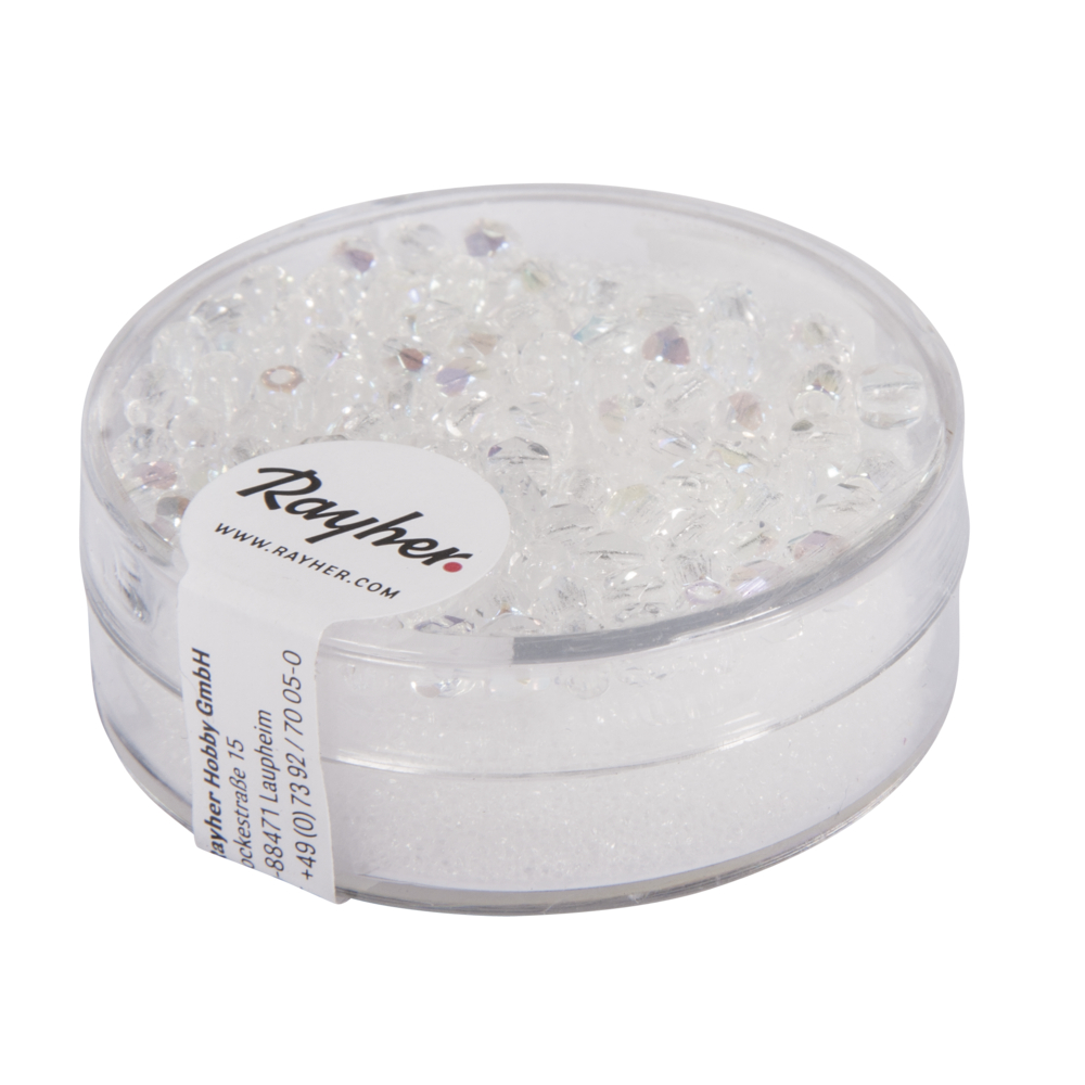 Perle facettée 3 mm Cristal de roche