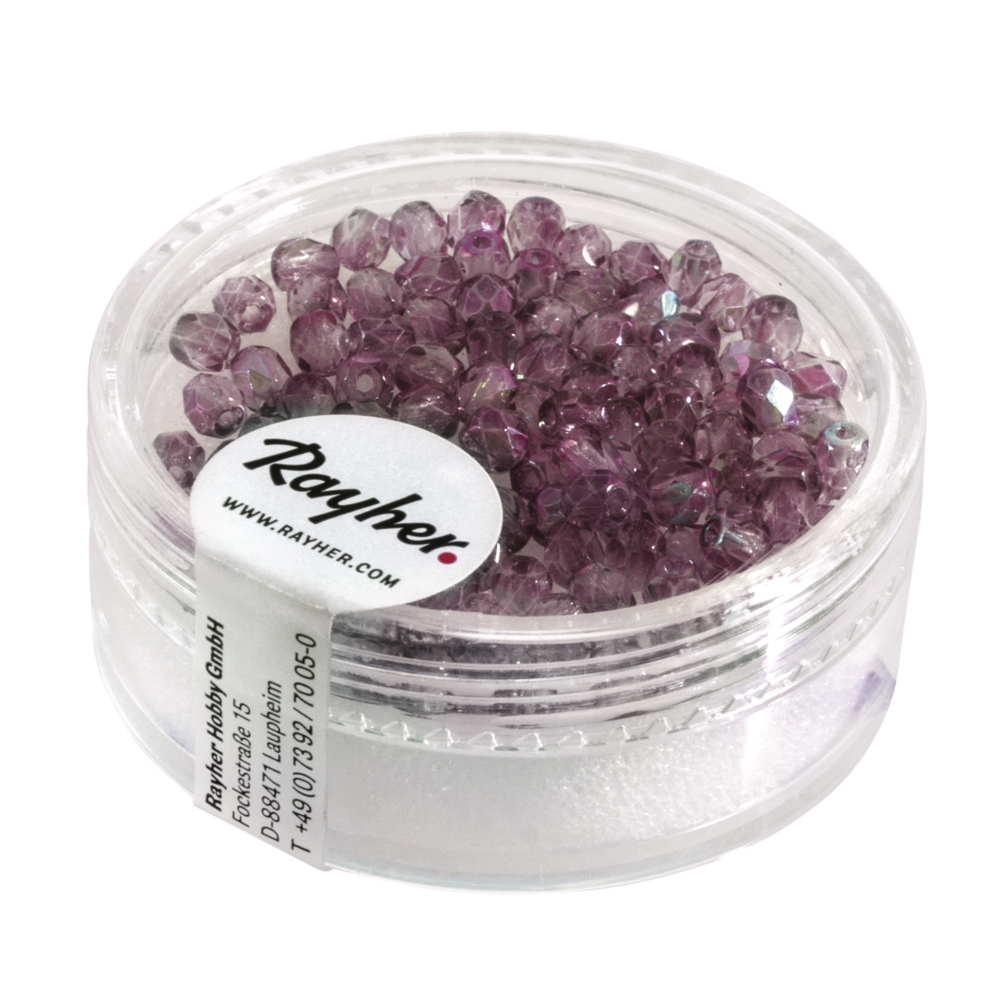 Perle facettée 3 mm Améthyste