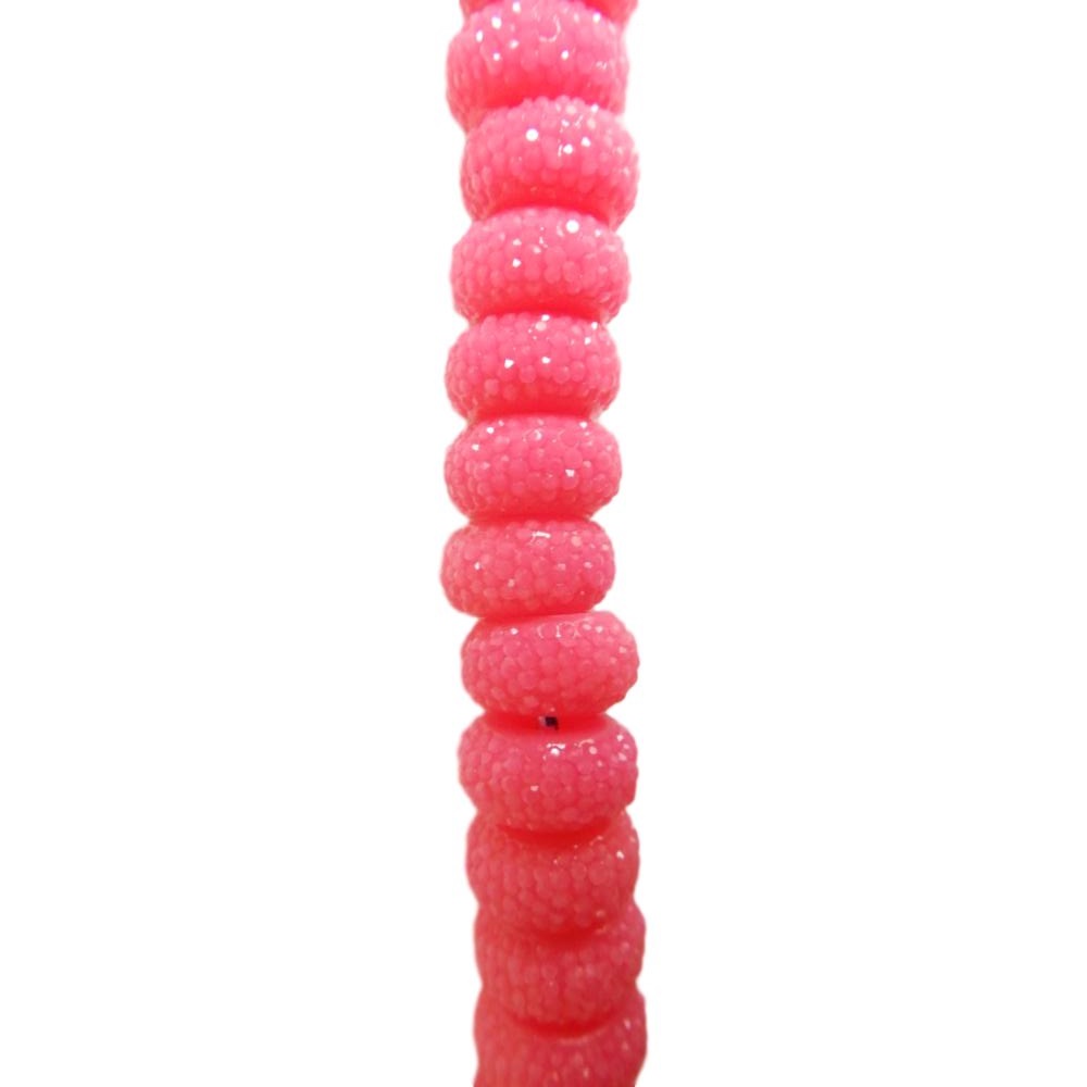 Shine Rondelle 12 mm Rose fluo