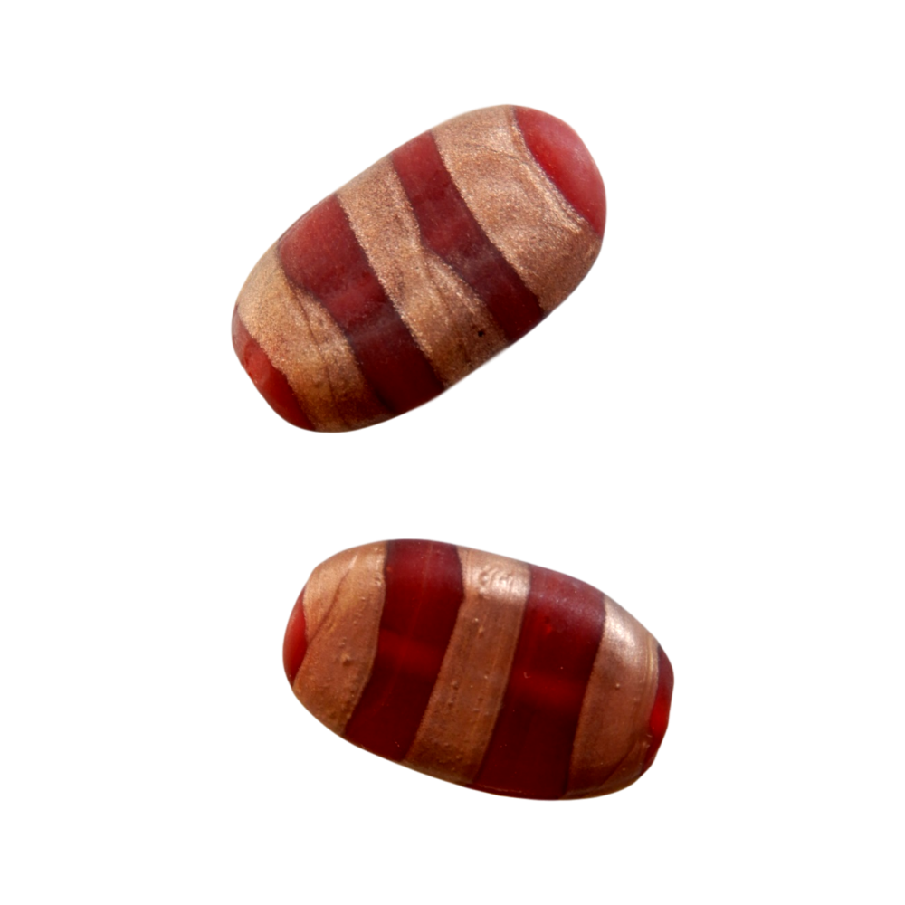 Ovale plat 28 mm Bordeaux