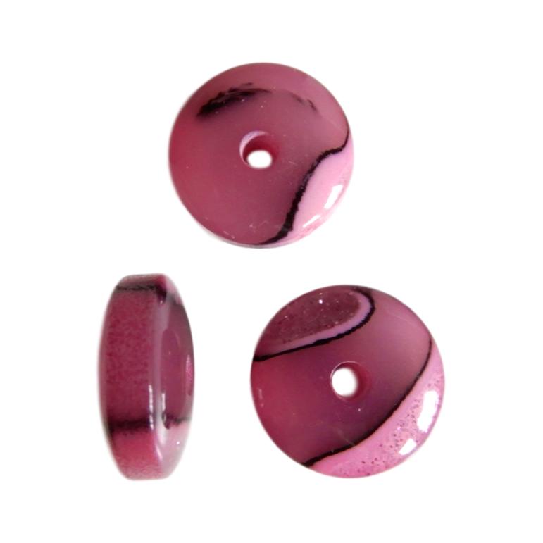 Rondelle 16 mm Pailleté bicolore