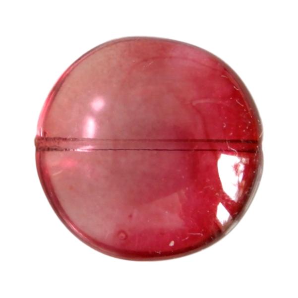Rond plat 20 mm Rose rouge