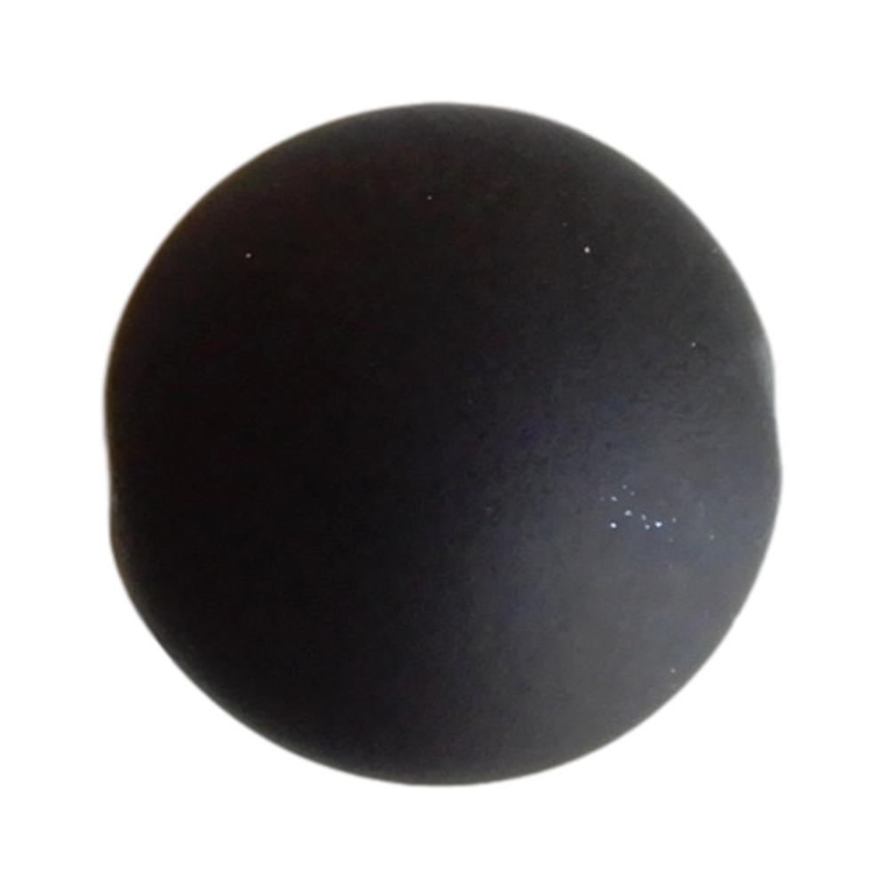 Boule aplatie 18 mm Satin noir