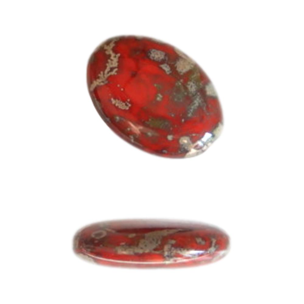 Ovale plat 20 mm Rouge