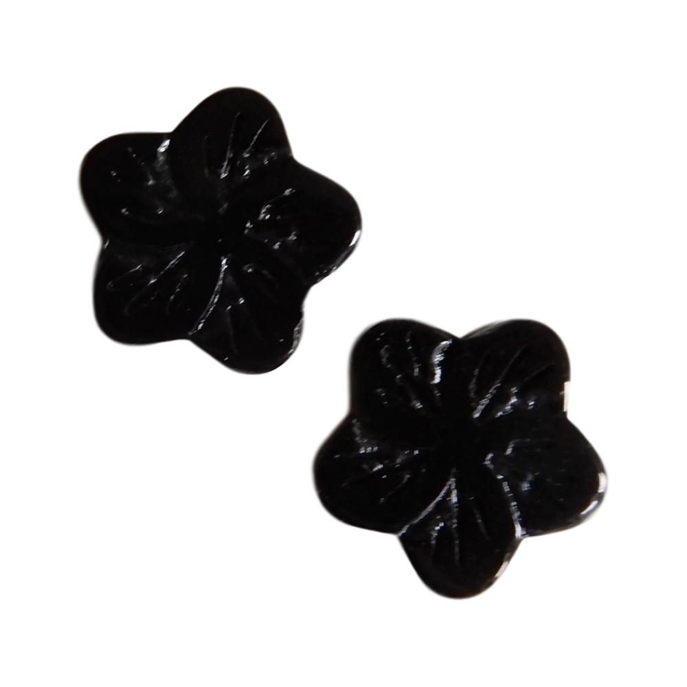 Fleur 15 mm Noir