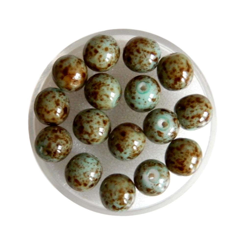 Boule 8 mm Menthe moucheté