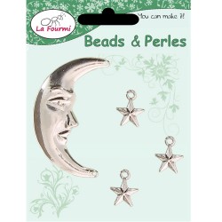 Breloque Lune et étoiles