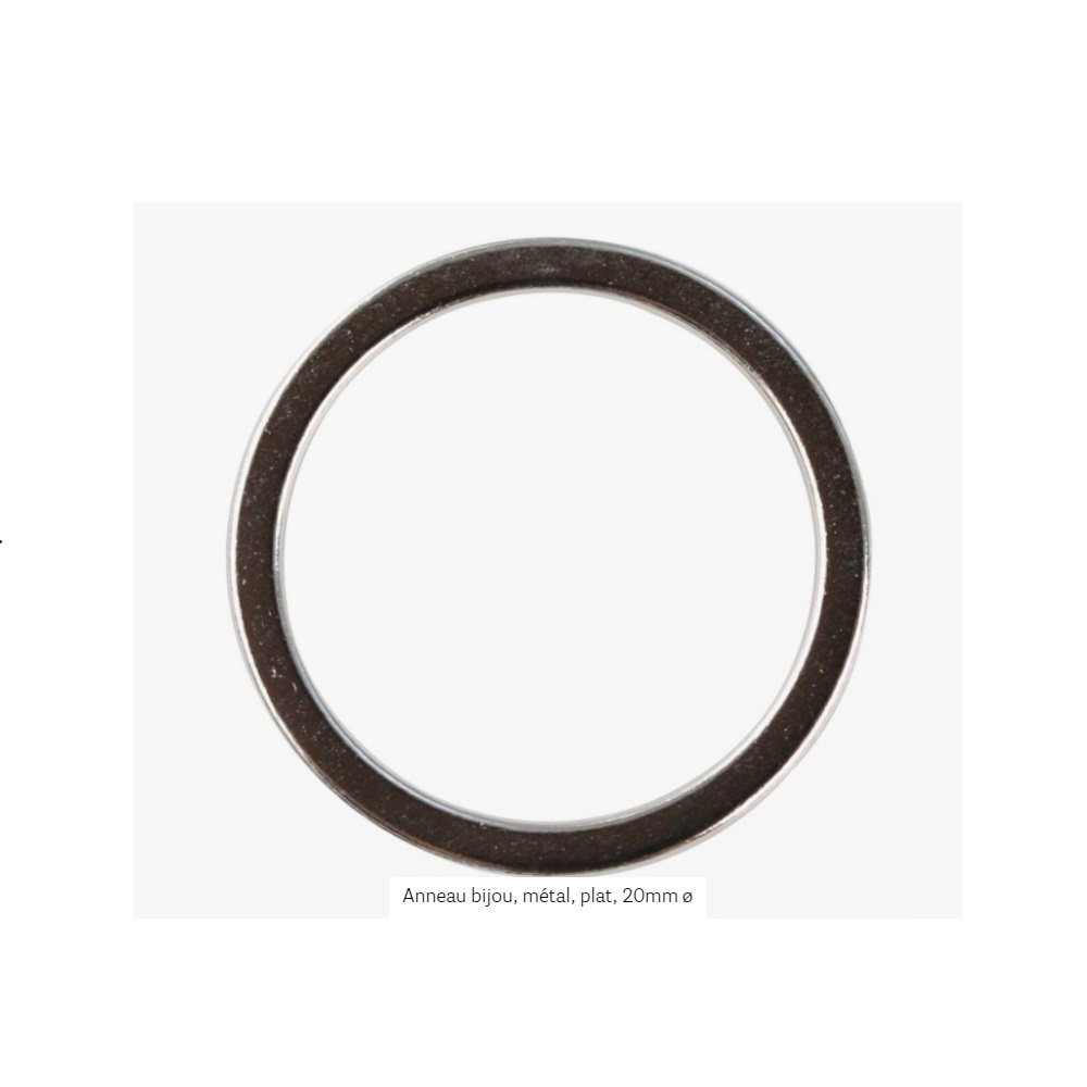 Anneau 20 mm Argent
