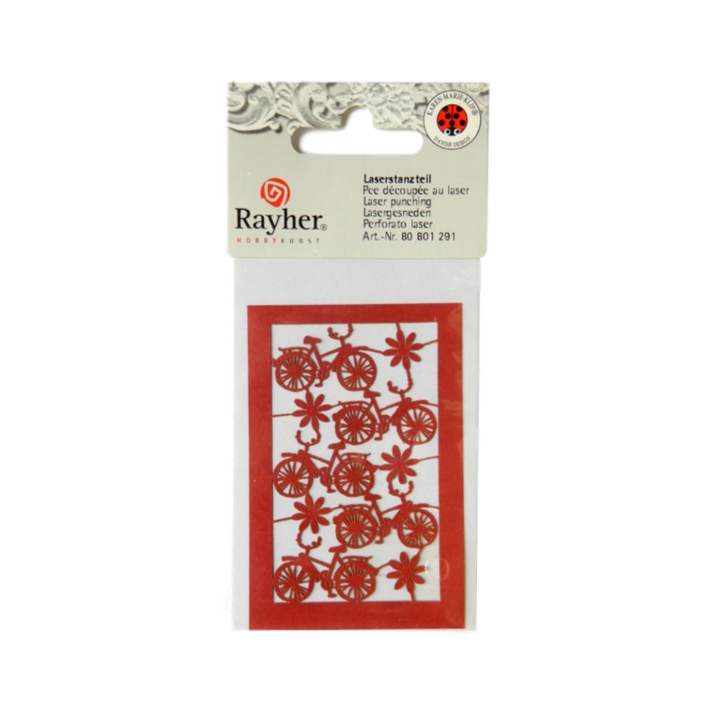 Pièce découpée au laser Vélos et fleurs