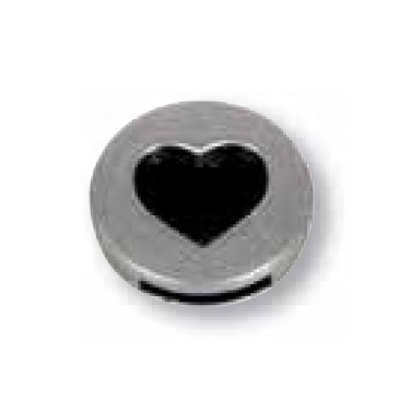 Elément bijoux Rond avec coeur