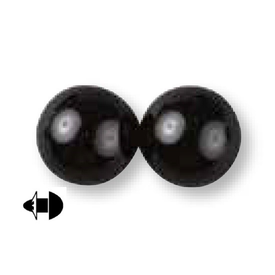 Yeux animaux 6 mm Noir