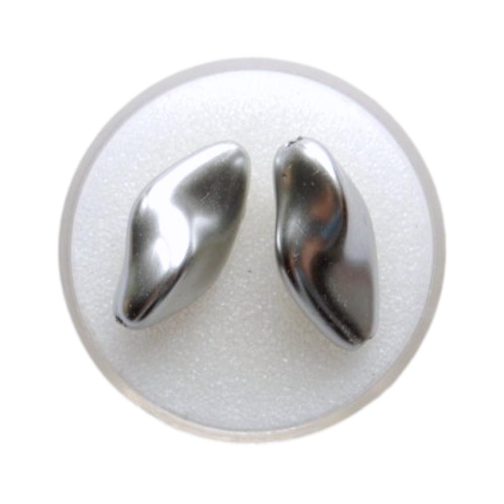 Ovale twist 23 mm Argent