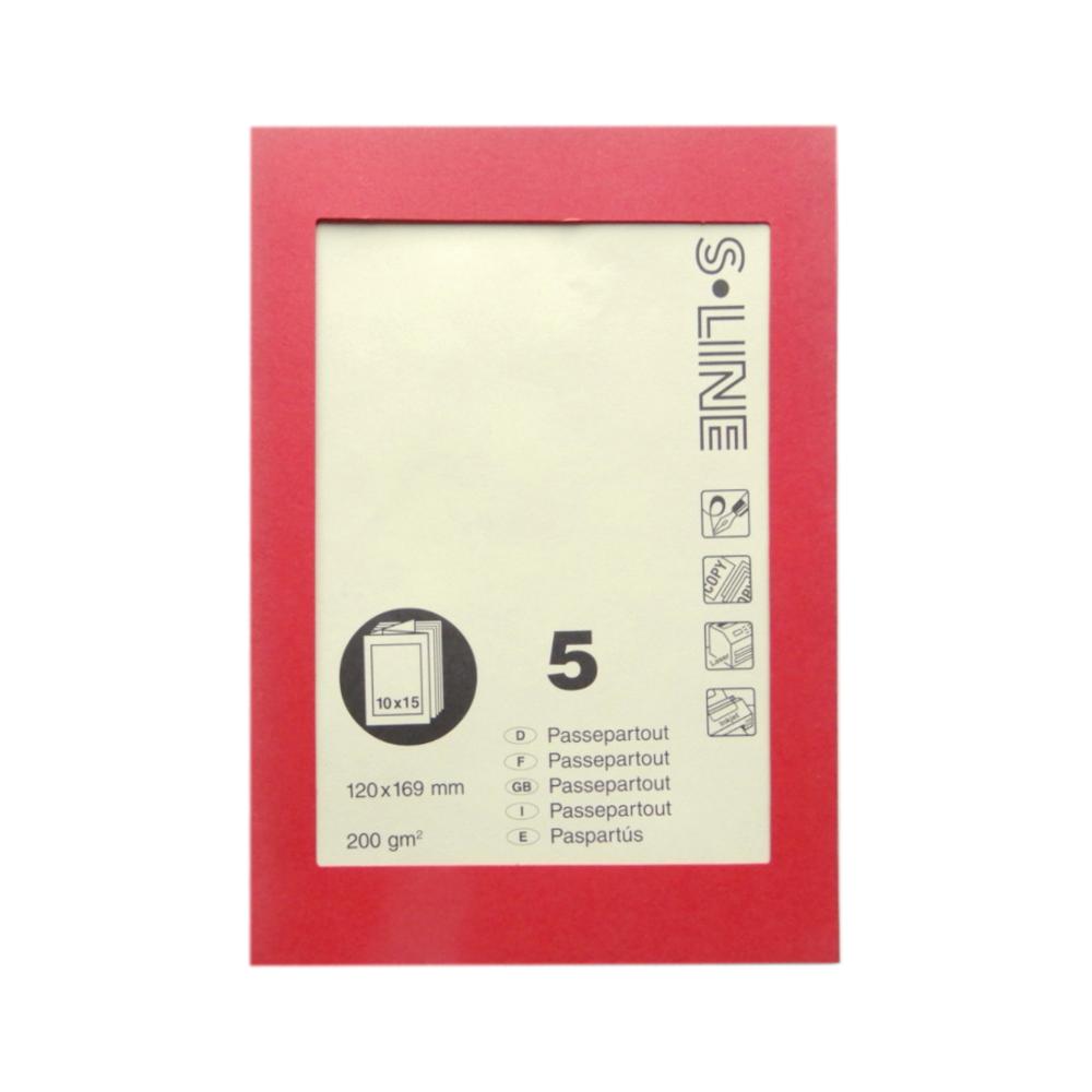Passepartout B6 Rouge Rectangle