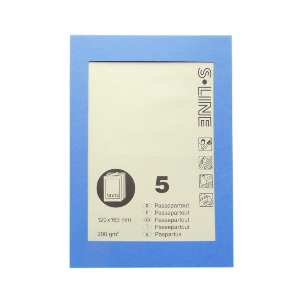 Passepartout B6 Bleu moyen Rectangle