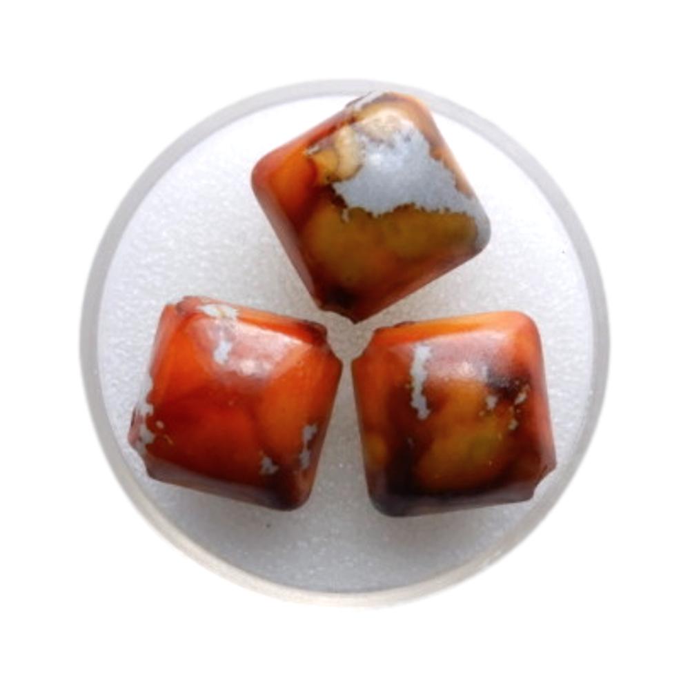 Carré bombé 14 mm Marbré