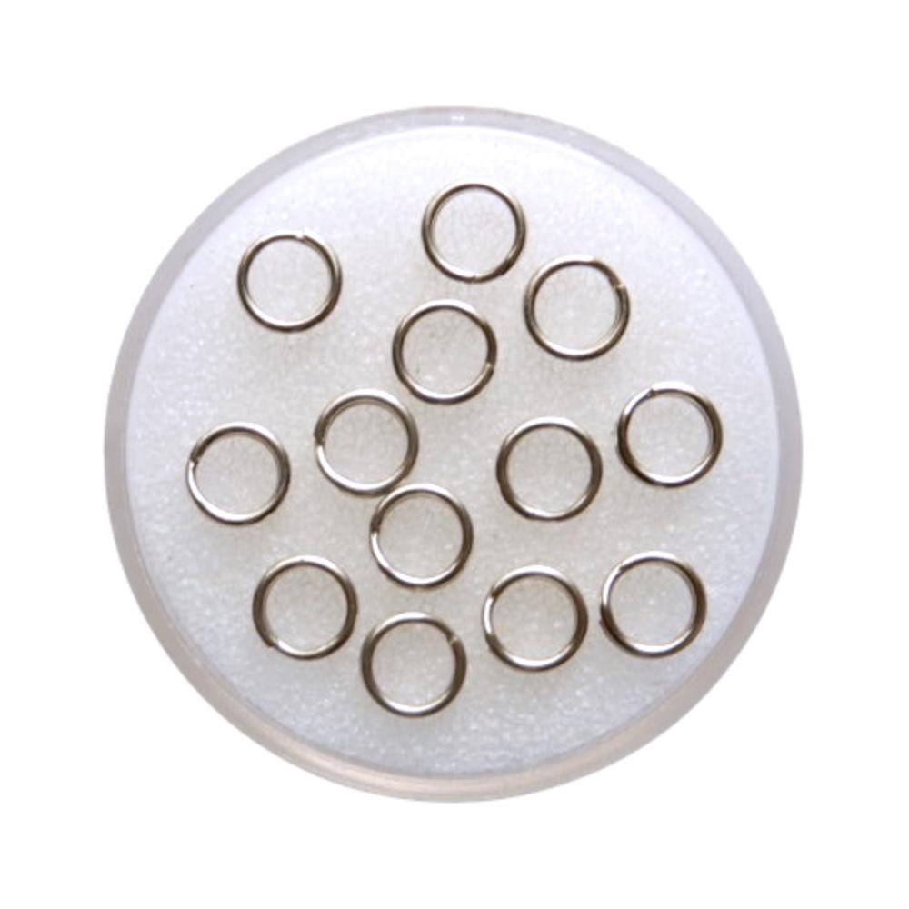 Anneau double 7 mm Rhodium