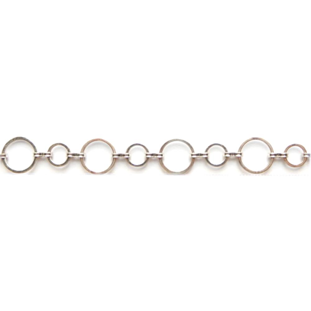 Chaîne à anneaux argentée