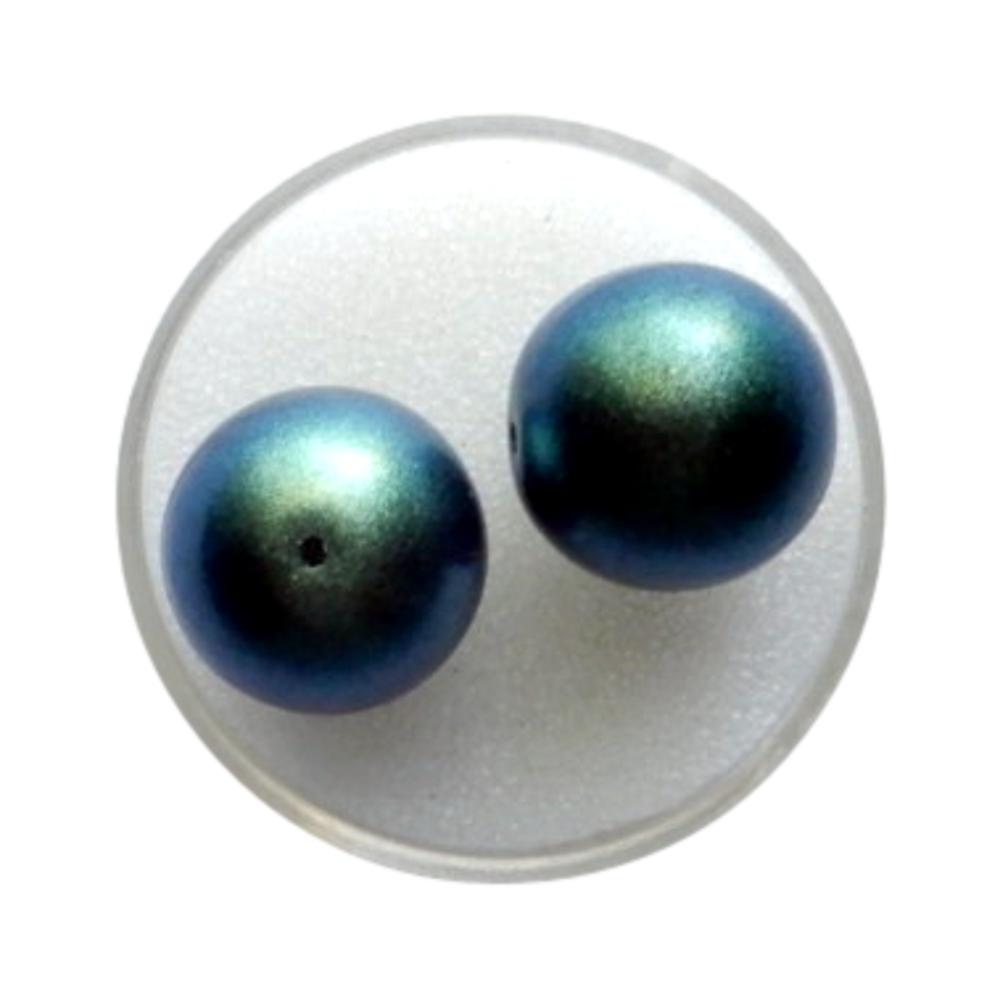 Boule 16 mm Vert canard métallisé