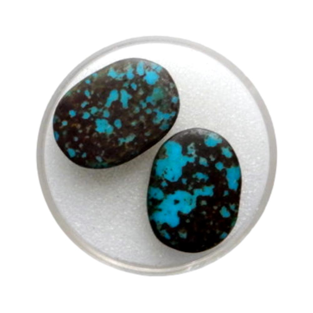 Ovale 20 mm Moucheté turquoise