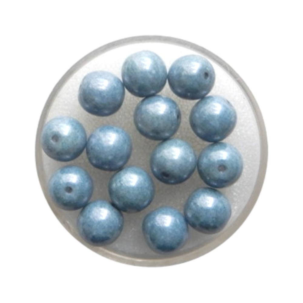 Boule 8 mm Bleu gris moucheté