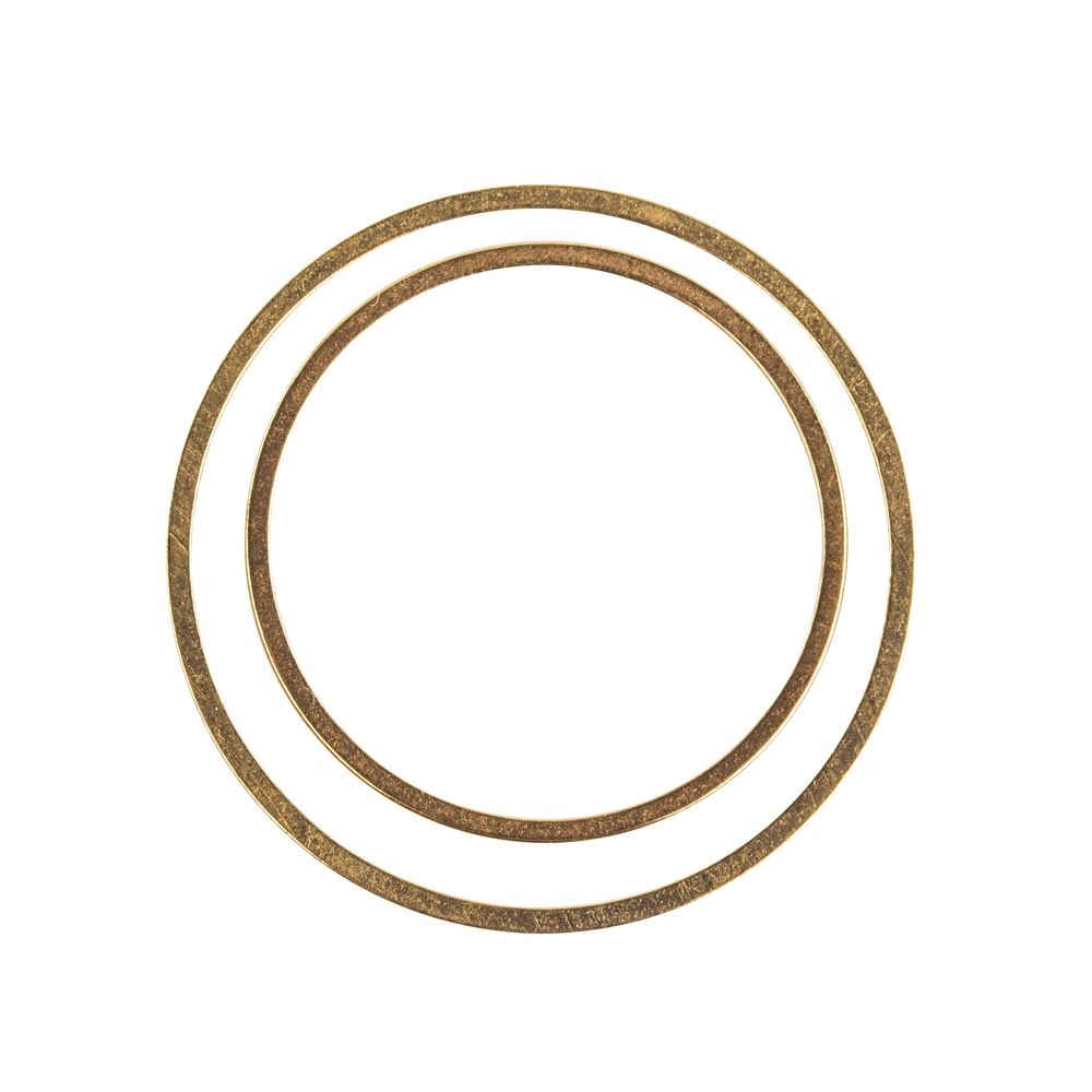Kit d'anneaux plats en métal Doré