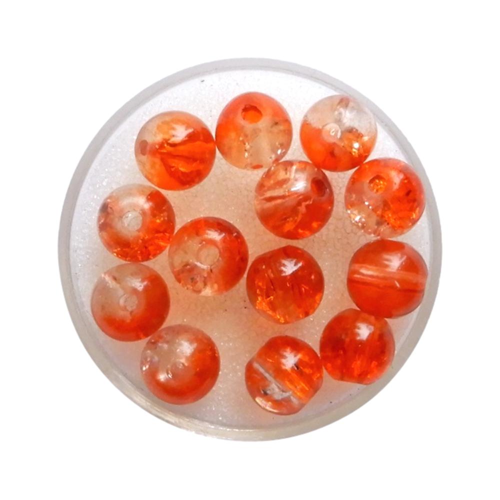 Boule 8 mm Craquelé orange
