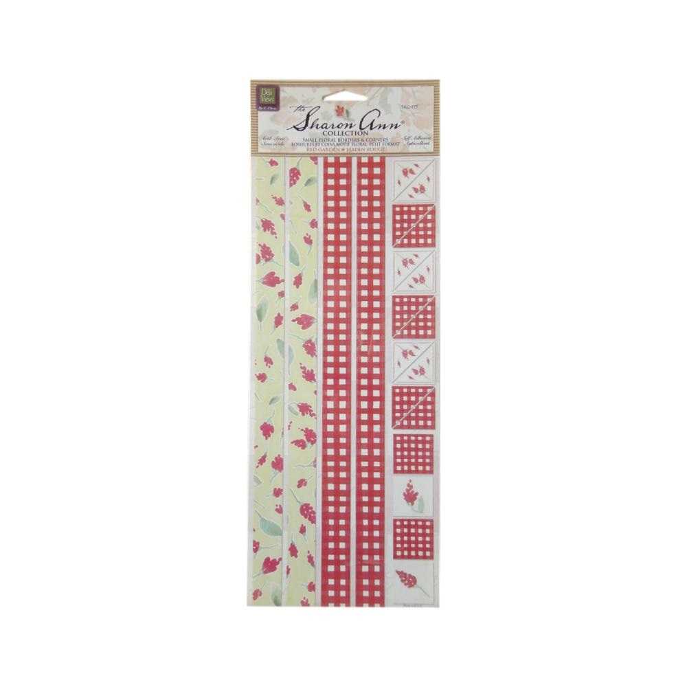 Bordures et coins Jardin rouge