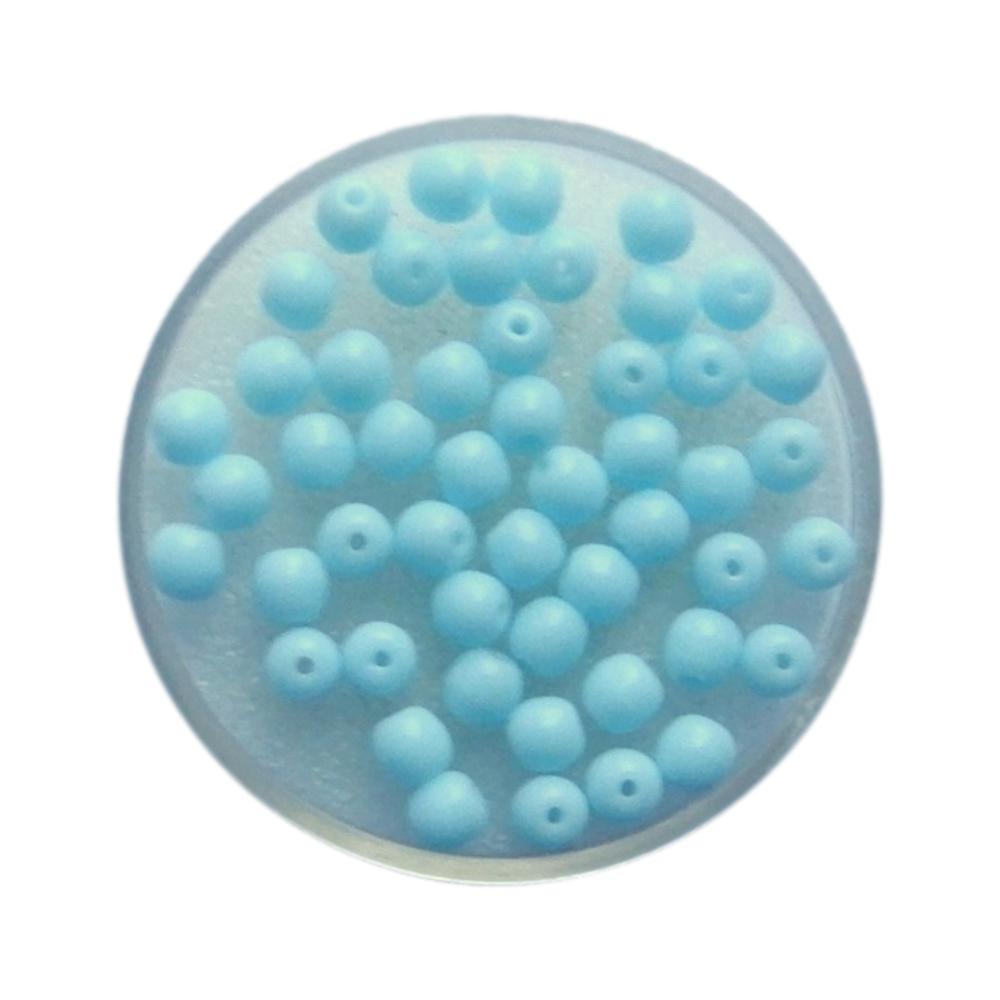Boule 4 mm Bleu clair opaque