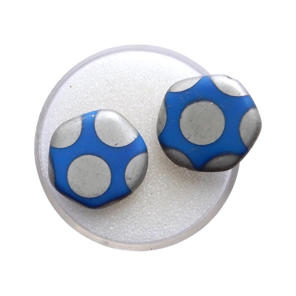 Pentagone 19 mm Bleu