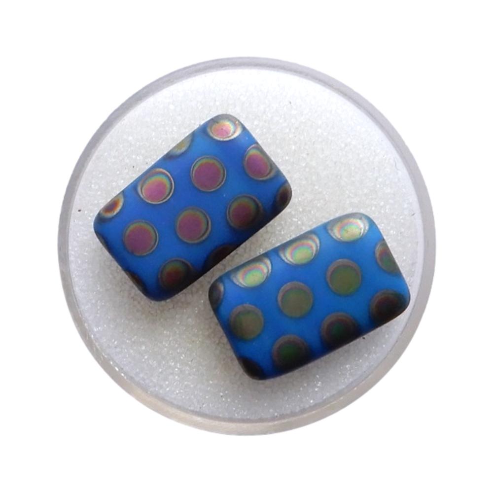 Rectangle 19 mm Bleu