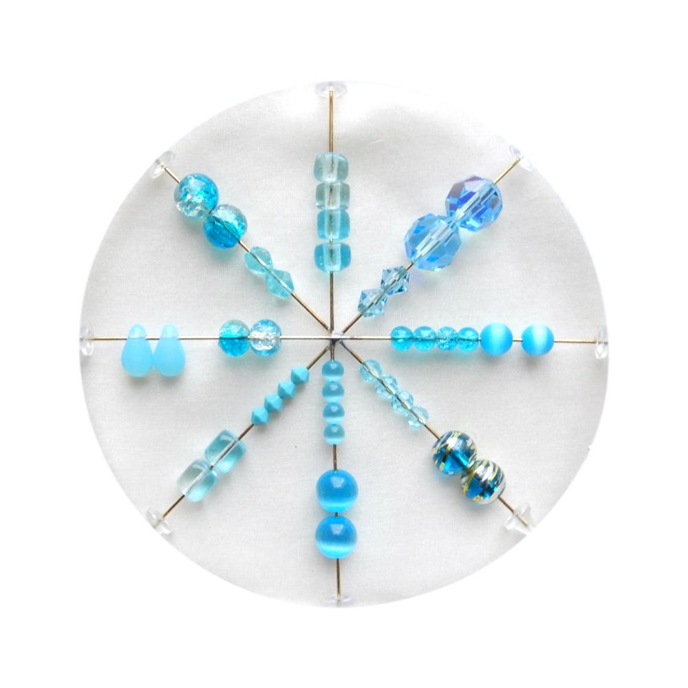 Assortiment de 40 perles tons turquoises