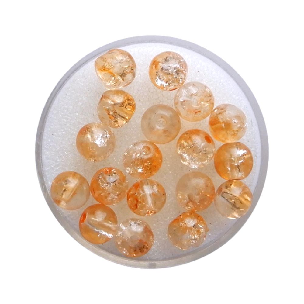 Boule 6 mm Craquelé orange pâle