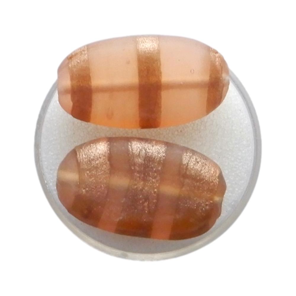 Ovale plat 28 mm Ambre