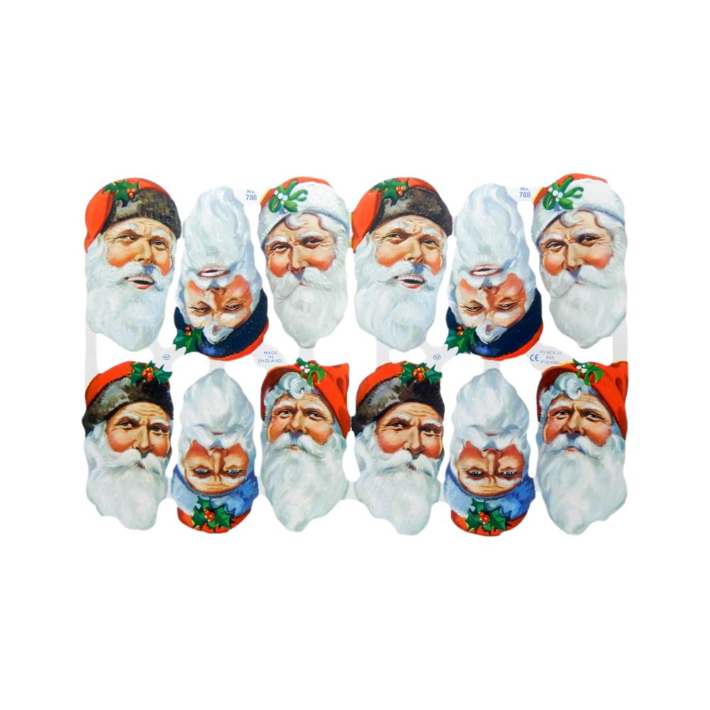 Chromos Visage de Père Noël