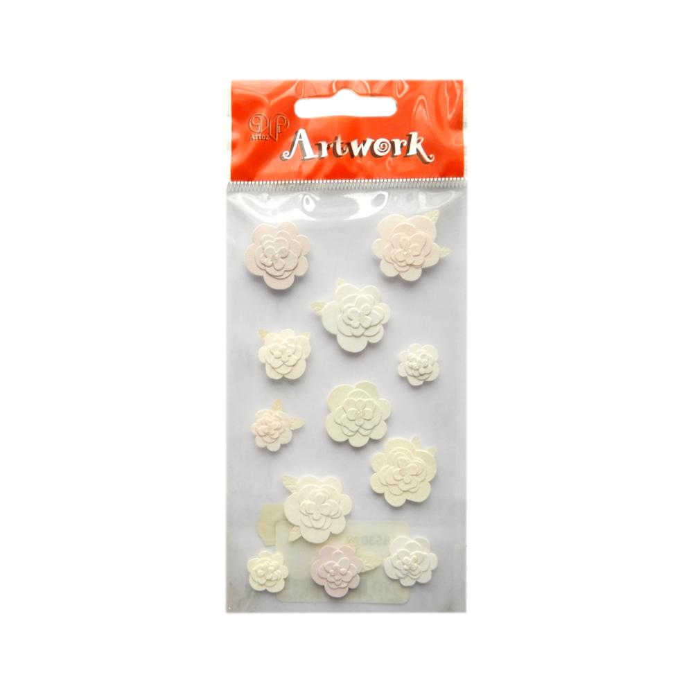 Stickers 3D Fleurs pastel