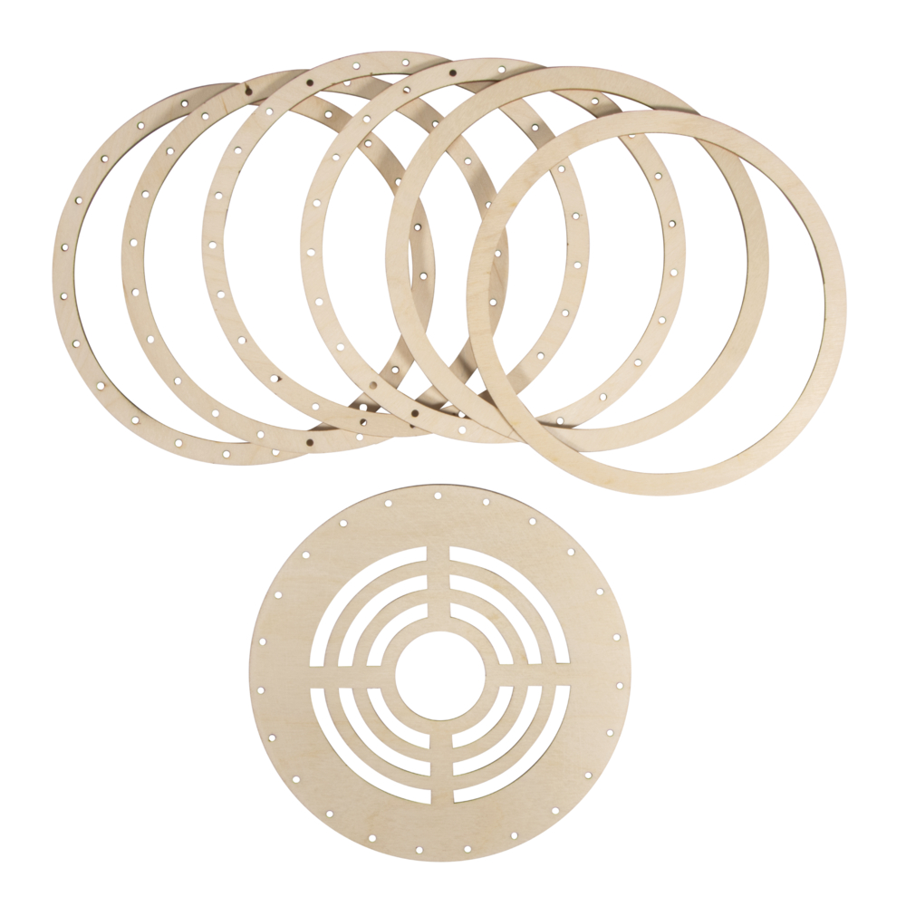 Anneaux en bois pour lampe